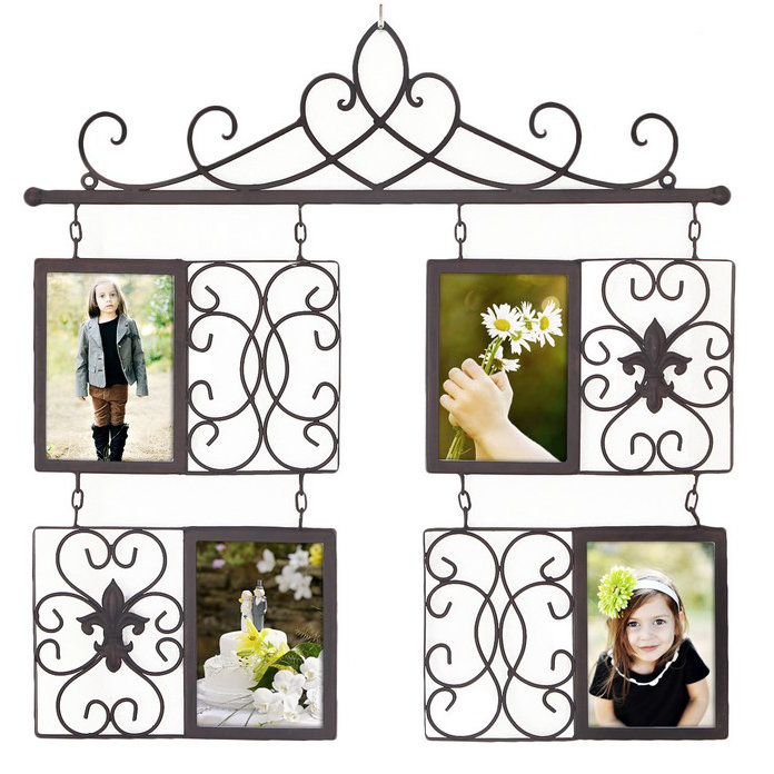 4 Opening Decorative Iron Metal Wall Hanging Collage Picture Frame